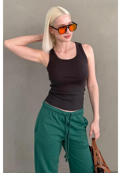 Madmext Füme Kalın Askılı Kadın Atlet Mg2440