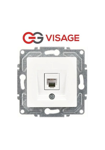Visage Beyaz Telefon Prizi Cat3 Çerçevesiz - Priz Ve Anahtar İçin Uyumlu Çerçeve