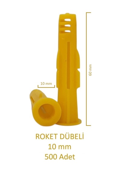 Roket Dübel 10 mm 500 Adet