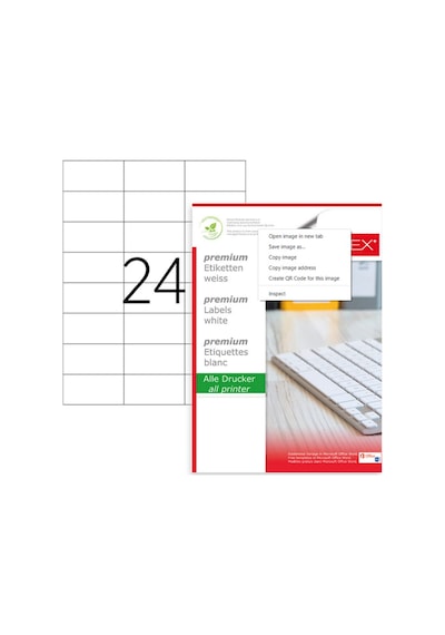 Tanex Tw-2024 Ebat 64 X 34 MM Lazer Etiket A4 Sayfada 24 Etiket