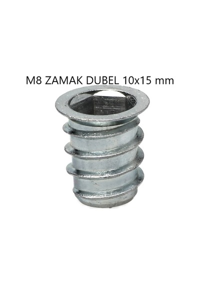 Metal Dübel Mobilya Bağlantı Zamak Vida Yuvası M10 13 X17 10 Adet
