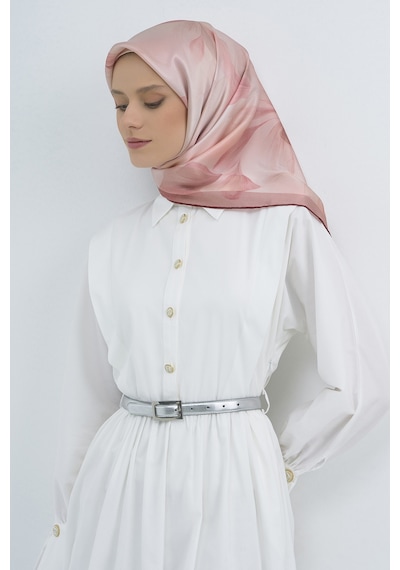 Armine Saf İpek Sura Eşarp-2026 İlkbahar-yaz- 951900d Pudra-bordo