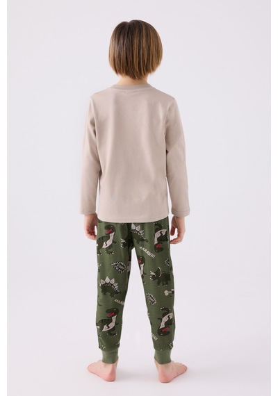 Rolypoly Erkek Çocuk Haki Pijama Takımı 5274-45601 Haki