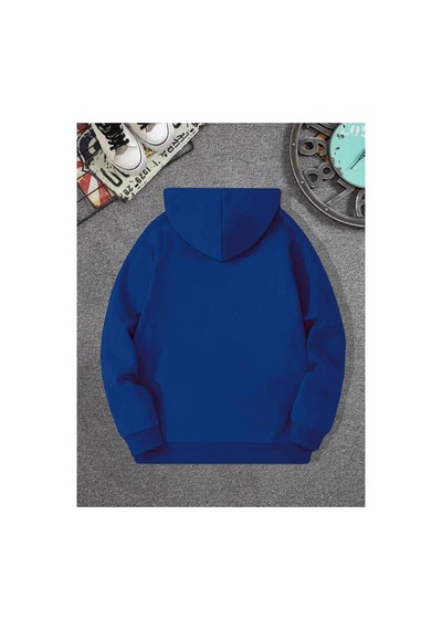 Medinenur Erkek El Yazılı Baskılı Kapüşonlu Sweatshirt Saks