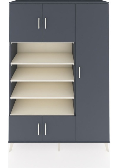 Hyperion Dolap 11 Raflı 5 Kapaklı 132x44x195 Antrasit-antrasi... Antrasit Hyperion Dolap 11 Raflı 5 Kapaklı 132x44x195 Antrasit-antrasi... Antrasit