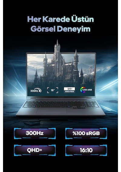 Game Garaj Slayer R9T-5070 V2 C2 R9-8945HX 32 GB 2 TB SSD RTX5070 16" Dos Dizüstü Bilgisayar