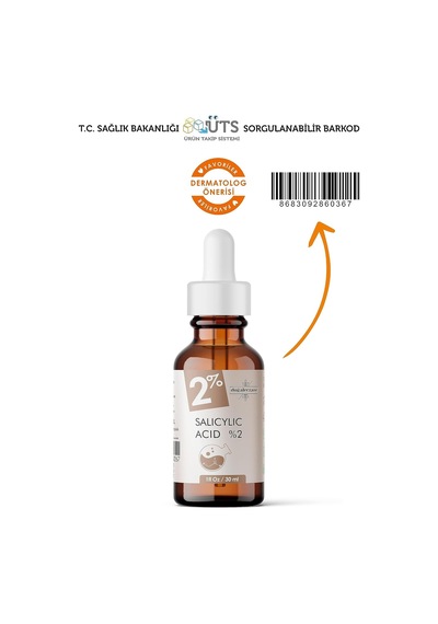 Doğal Eczane Vücut Sivilceleri Salisilik Asit %2 Salicylic Acid Peeling 30 Ml