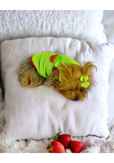 Kemique Pink Strawberry Atlet Köpek Kıyafeti Köpek Elbisesi Kemique Pink Strawberry Atlet Köpek Kıyafeti Köpek Elbisesi
