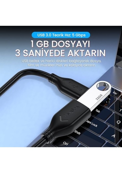 Usb 3.0 Uzatma Kablosu 3 Metre Genel