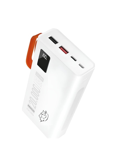 22.5w Pd 3.0 Kablolu Powerbank, Gerçek 20.000 Mah Taşınabilir Şarj Cihazı, Dahili Type-c, Lightning Ve Micro Usb Kablolu, Led Ekranlı, Hızlı Şarj, İphone 16/15 Ve Android Uyumlu, Siyah
