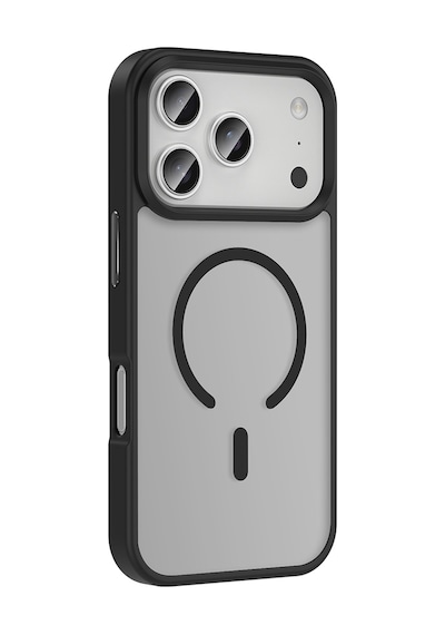 Apple Uyumlu iPhone 17 Pro Kılıf M-safe Şarj Özellikli Mat Arka Yüzey Sio Kılıf Siyah