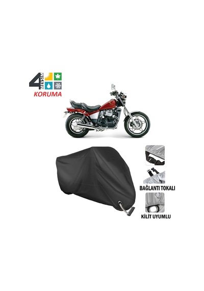 Honda Cx 650 Motosiklet Brandası ( Kilit Uyumlu - Siyah
