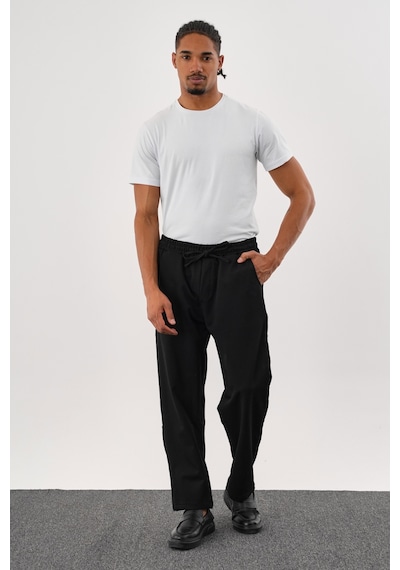 Redline Ferith Erkek Baggy Kalıp Kumaş Pantolon Siyah