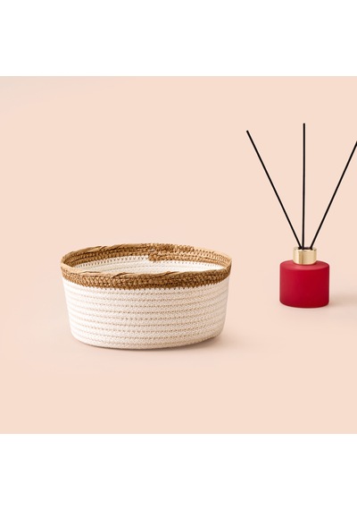 Living Boho Style Sepet - Beyaz / Bej - 18x8 Cm Çok Renkli