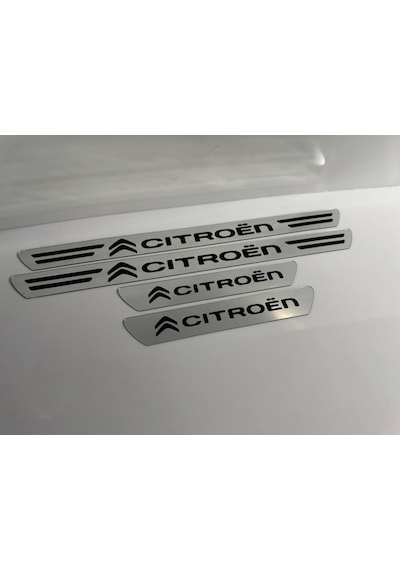 Citroen C4 İle Uyumlu Kapı Eşiği Koruyucu Ön - Arka 4'lü Set