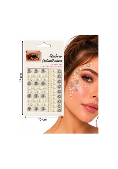 İnci Elmas Model Yapışkanlı Yüz Taşı Face Gems Taşlı Yüz Ve Vücut Süsü