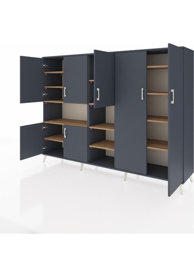 Hyperion Dolap 13 Raflı 7 Kapaklı 220x44x163 Antrasit-antrasit/ça Antrasit-antrasit/çam Hyperion Dolap 13 Raflı 7 Kapaklı 220x44x163 Antrasit-antrasit/ça Antrasit-antrasit/çam