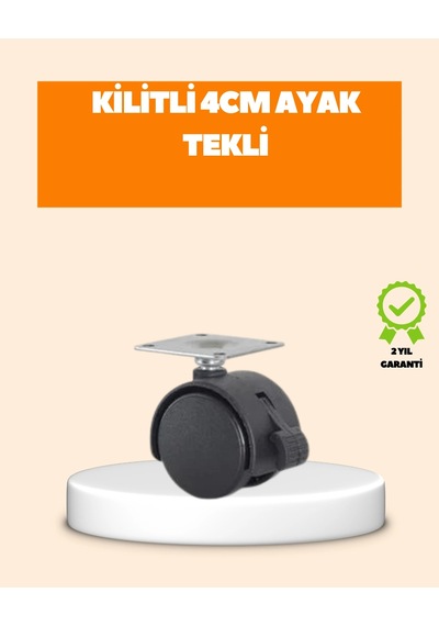 Mey İthalat 4 Cm Kilit Mekanizmalı Mobilya Ayağı Tekli Diğer