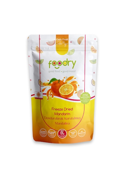 Dondurularak Kurutulmuş Mandalina - Freeze Dry Mandalina 17g Katkısız Çıtır Meyve Atıştırmalığı 17 G