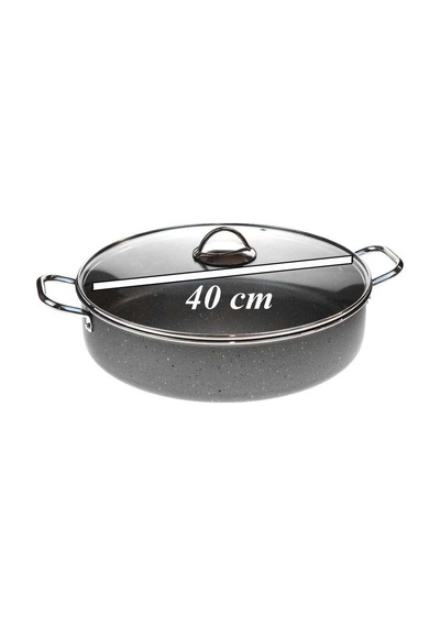 Mehtap Granit Kısa Tencere 40 Cm Karnıyarık Tencere Ekstra Derin