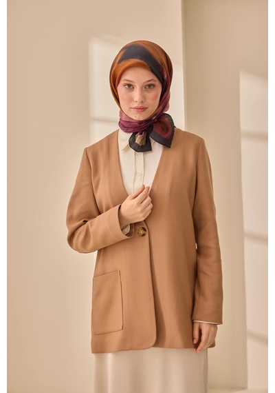 Silk Home Aura Eşarp 140002-08 Antrasit, Mürdüm, Kızıl Kahve, Yeşil, Turuncu