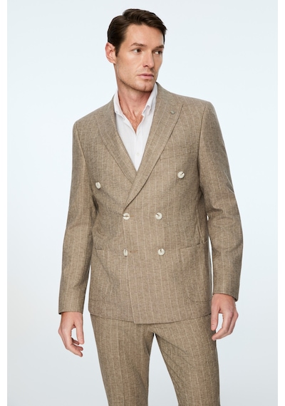 Morven Erkek Yeşil Keten Trend Çizgili Slim Fit Sivri Yaka Kruvaze Takım Elbise 26ys001004700 Yeşil Morven Erkek Yeşil Keten Trend Çizgili Slim Fit Sivri Yaka Kruvaze Takım Elbise 26ys001004700 Yeşil