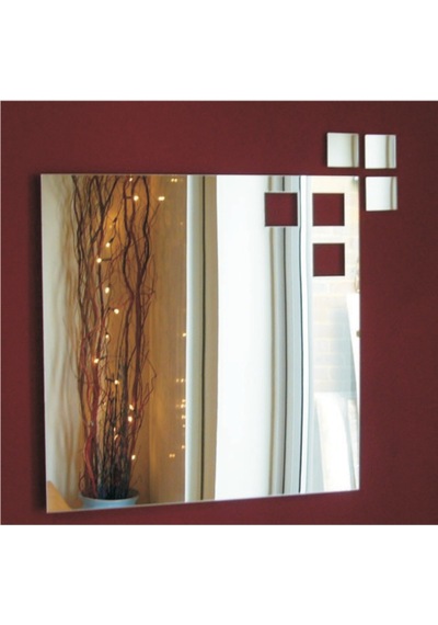 M3 Decorium Squares Dekoratif Ayna Gümüş