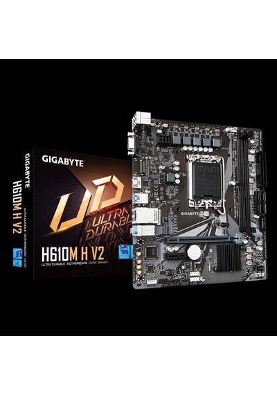 Gıgabyte H610m H V2, Rev.1.0, 5600mhz, 2xddr5, M.2, D-sub, Hdmı, 12-13.14.nesil, Lga1700 Soket, Ana