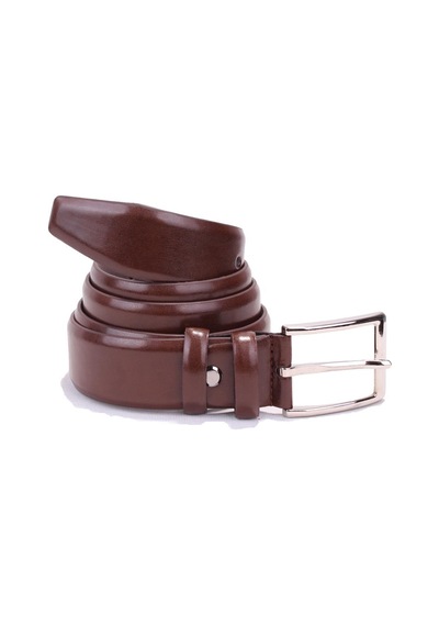 Dagoster Dmk26-302 Kahve 3,5 Cm Suni Deri Erkek Kemer Kahve