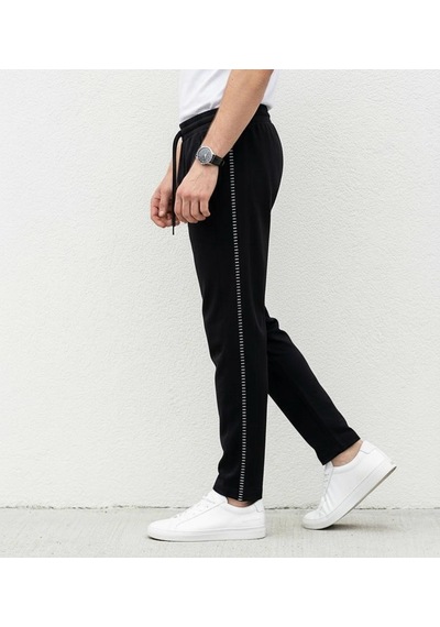 Plus Scorpion Erkek Slim Fit Pamuklu Eşofman Altı Siyah