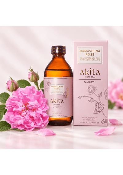 Doğal Yağı Alınmamış Gül Suyu Cam Şişe 200ml