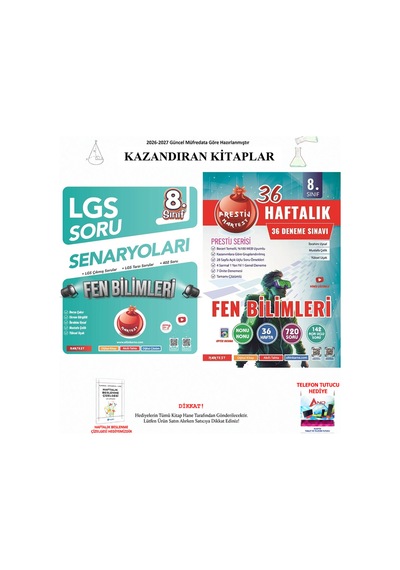Nartest 8. Sınıf Fen Lgs Soru Senaryoları Ve Haftalık Deneme 2 Kitap Seti