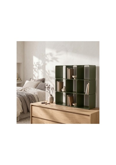 Node 9'lu Modüler Metal Açık Raf Ünitesi Çok Amaçlı Küp Kitaplık 50x50 Cm Yeşil - 944249484 Yeşil Node 9'lu Modüler Metal Açık Raf Ünitesi Çok Amaçlı Küp Kitaplık 50x50 Cm Yeşil - 944249484 Yeşil