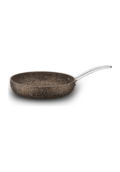 Brioni Stone Age Çizilmez Yanmaz Yapışmaz Terra 28 Cm Tava Kahverengi