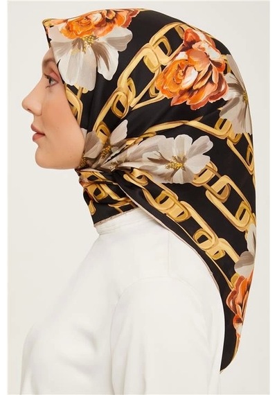 Armine Twill İpek Eşarp 23ka9034 02 Turuncu