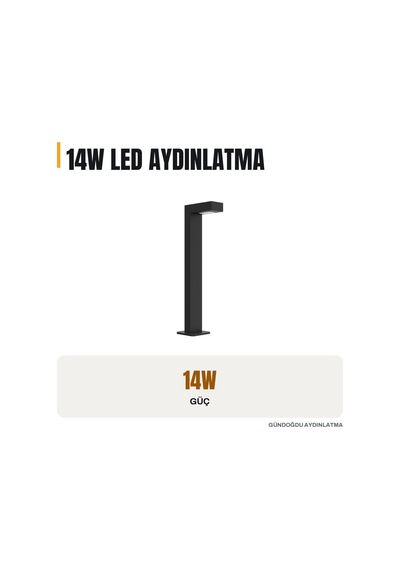 Goya 14w Dış Mekan Modern Bahçe Yol Aydınlatma Direği 75cm - Gy-6268