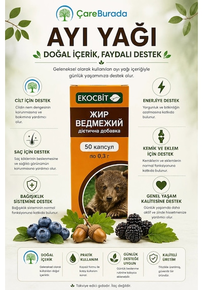 Ekocbit Ayı Yağı 50 Ml - 2 Adet