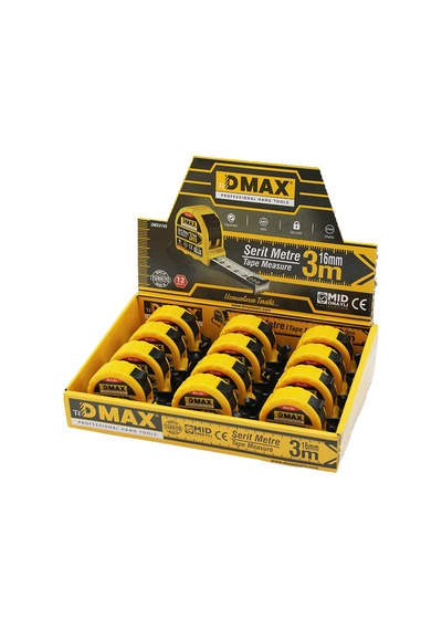 3 M Çelik Şerit Metre 16 Mm Otomatik Kilit 1 Adet 0-10