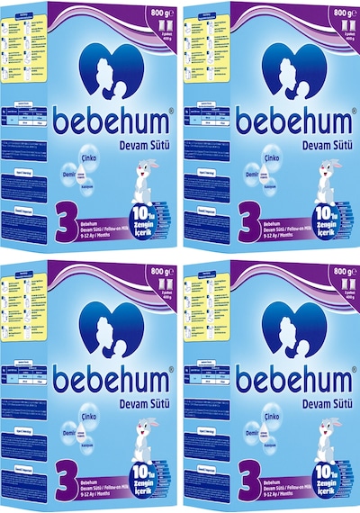 Bebehum 3 No Devam Sütü 9-12 Ay 800 Gr X 4 Adet