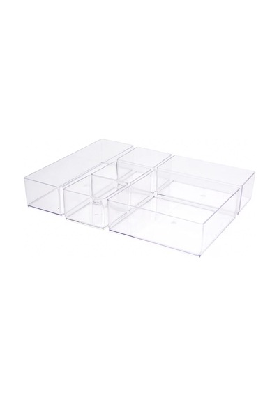 6 Parça Makyaj Takı Hobi Malzemesi Düzenleyici Organizer Kutu
