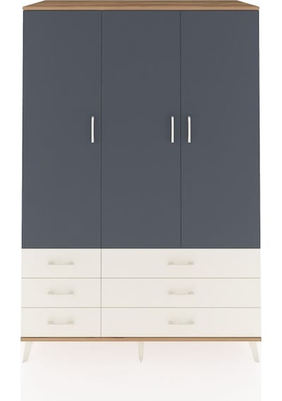 Kronos Dolap 5 Raflı 6 Çekmeceli Tek Askılı 132x59x195 Çam-an... Çam
