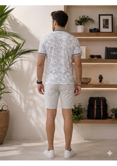Erkek Beyaz Polo Yaka T-shirt