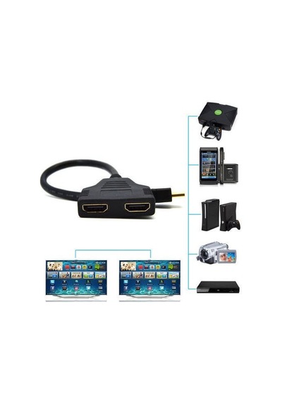 SpeedUF 2 Port Hdmi Splitter Switch Çoklayıcı Çoklu Ekran