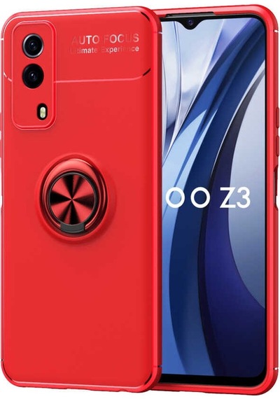 Vivo Y53S 4G Kılıf Zore Ravel Yüzüklü Silikon Kılıf