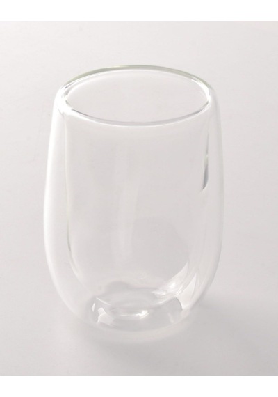 Çift Cidarlı Borosilikat Cam Kupa, Şeffaf, 350ml, Kulpsuz çok renkli