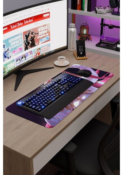 Kpop Demon Hunters Kaymaz Dikişli Kauçuk Oyuncu Mousepad V5 - 70x30 Xl Gaming Mouse Pad Fare Altlığı