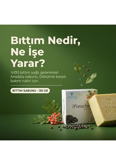 Lexroo Mesopatamia Collection, Saf Bıttım%100, Hakiki Siirt Doğal Sabunu, Yağlı Kepekli Saçlar