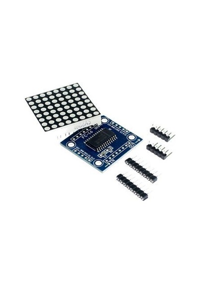 Modülelektronik-8X8 Dot Matrix Kartı - Peşpeşe Takılabilir, Max7219
