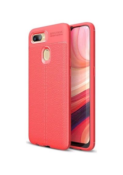 Oppo A7x Kılıf Zore Niss Silikon Kapak Kırmızı
