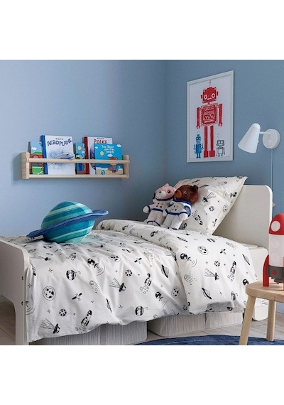 Ikea Aftonsparv Tek Kişilik Nevresim Takımı 150 X 200 Cm Beyaz - Siyah